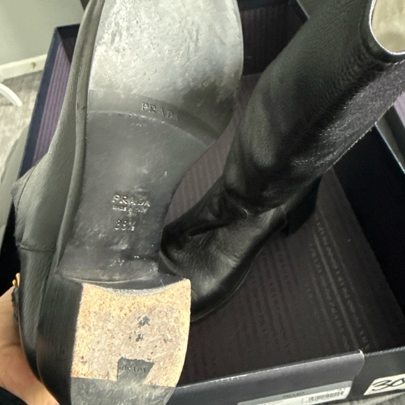 Prada authentic black pull on boots 38.5 - Picture 6 of 16